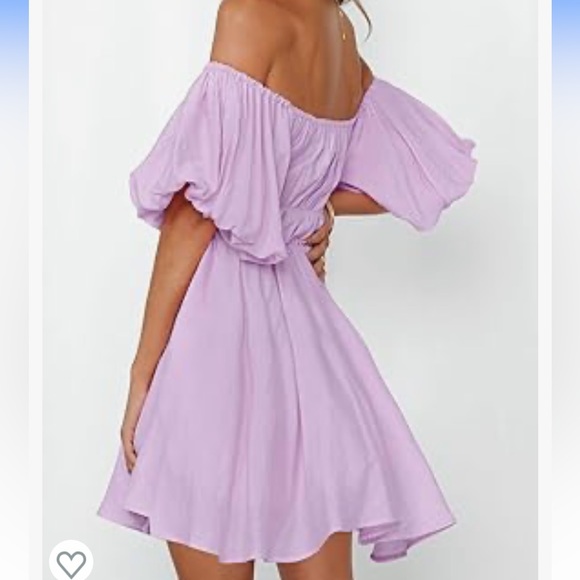 SYZRI Women's Summer Puff Sleeve Off Shoulder dress - Picture 2 of 12